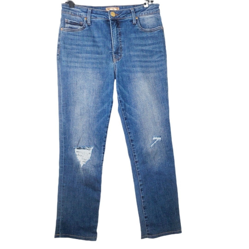 KUT from the Kloth Reese High Rise Fab Ab Ankle Straight Leg Jeans Blue Size 10
